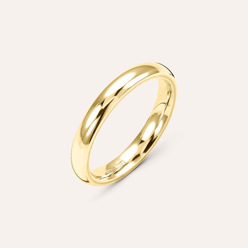 Fede Comoda 3 mm Oro Giallo - Anelli con Incisione Unisex | Stroili