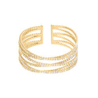 Bangle Romantic Shine Metallo Dorato Cristallo
