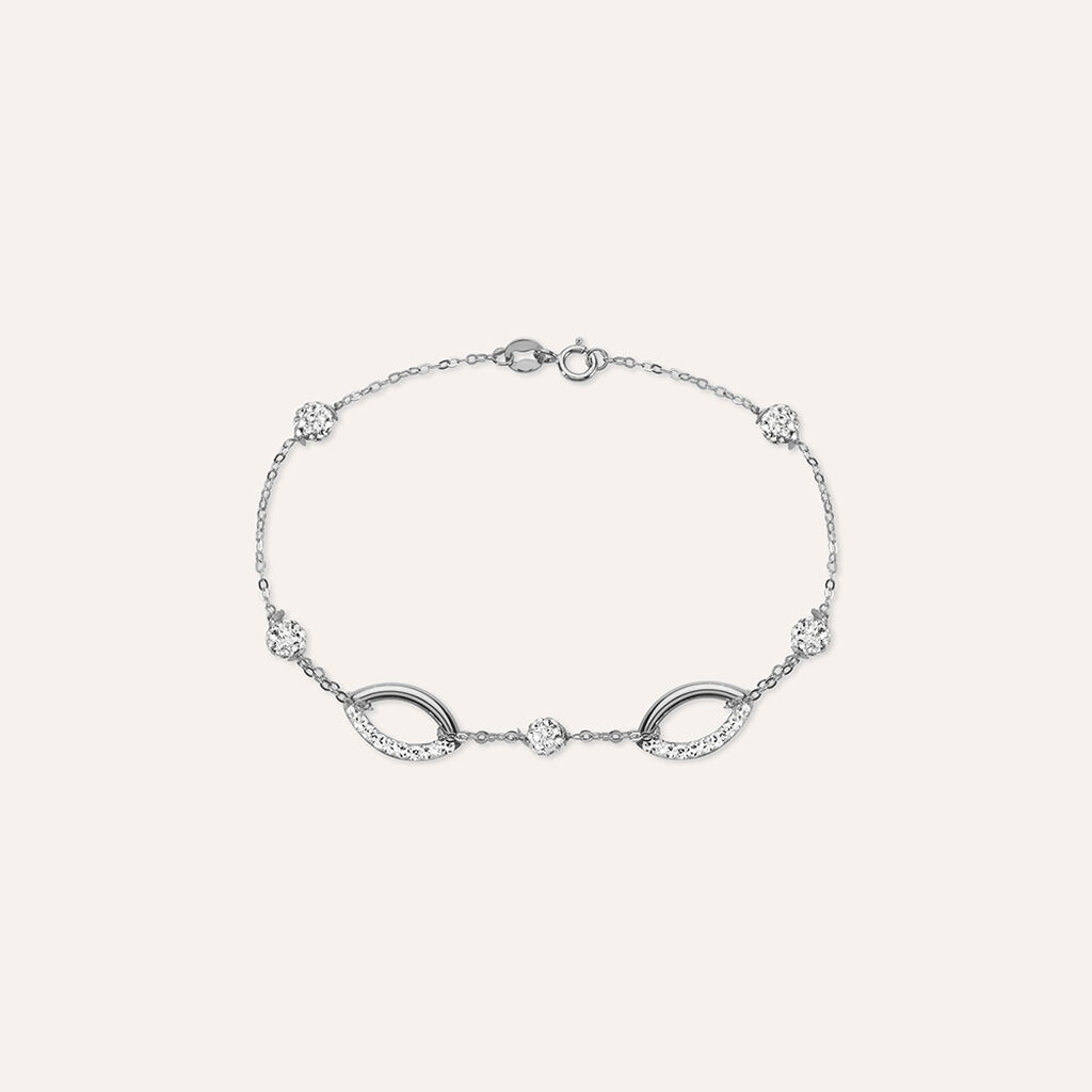 Bracciale Crystal Gold Oro Bianco Cristallo