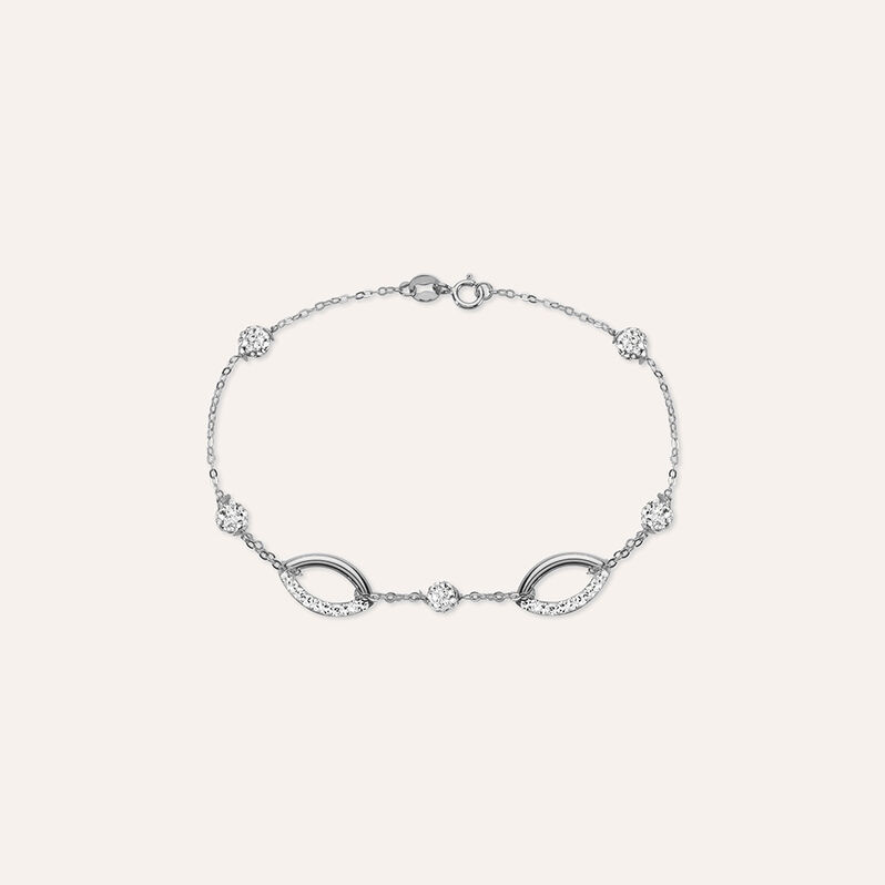 Bracciale Crystal Gold Oro Bianco Cristallo - Bracciali Donna | Stroili