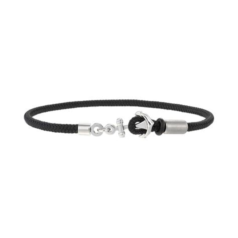 Bracciale in corda e acciaio - Bracciali Uomo | Stroili