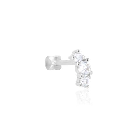 Piercing Orecchio Tragus Helix Conch Bon Ton Oro Bianco Cubic Zirconia - Piercing Orecchio Donna | Stroili