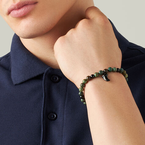 Bracciale Man Code Acciaio Nero Diaspro Kambaba - Bracciali Uomo | Stroili