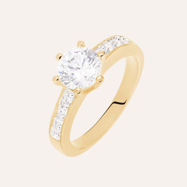 Anello Golden Dream Placcato Oro Giallo Cubic Zirconia