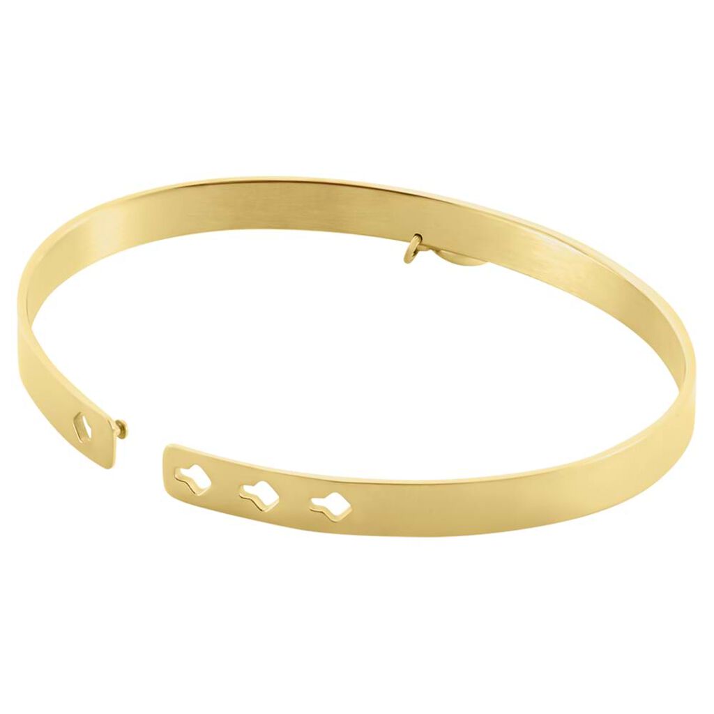 Bangle Lady Message Acciaio Dorato Cristallo - Bracciali Rigidi Donna | Stroili