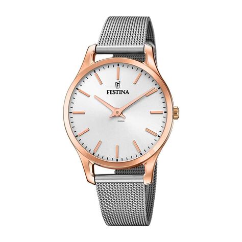 Festina Orologio Donna F20503/3 – Cronografo In Acciaio Inox Con Data E Lunetta Girevole, Impermeabile 10 Bar
