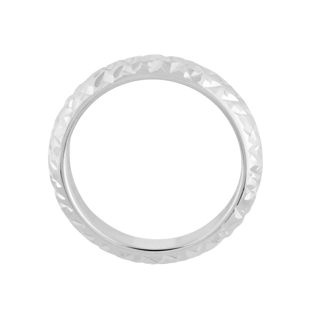 Fede Classica Leggera Diamantata 4 mm Oro Bianco - Anelli con Incisione Donna | Stroili