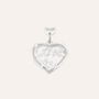 Charm in argento rodiato e glitter