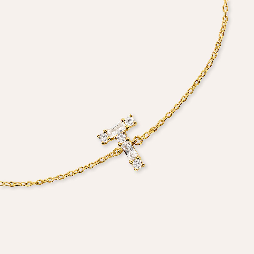 Bracciale Silver Glow Argento Dorato Cubic Zirconia