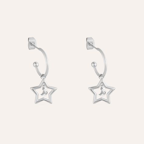 Orecchini A Cerchio Sunrise Acciaio Cristallo - Orecchini a Cerchio Donna | Stroili