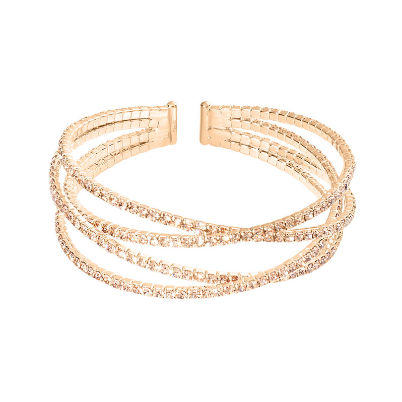 Bangle Romantic Shine Metallo Rosa Cristallo - Bracciali Rigidi Donna | Stroili