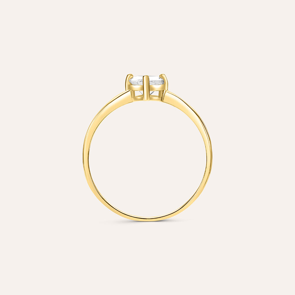 Anello Solitario Claire Oro Giallo Cubic Zirconia - Anelli con Pietre Donna | Stroili
