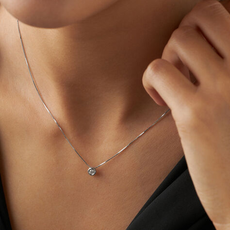 Collana Punto Luce Firmamenti Oro Bianco Diamante - Collane Punto Luce Donna | Stroili