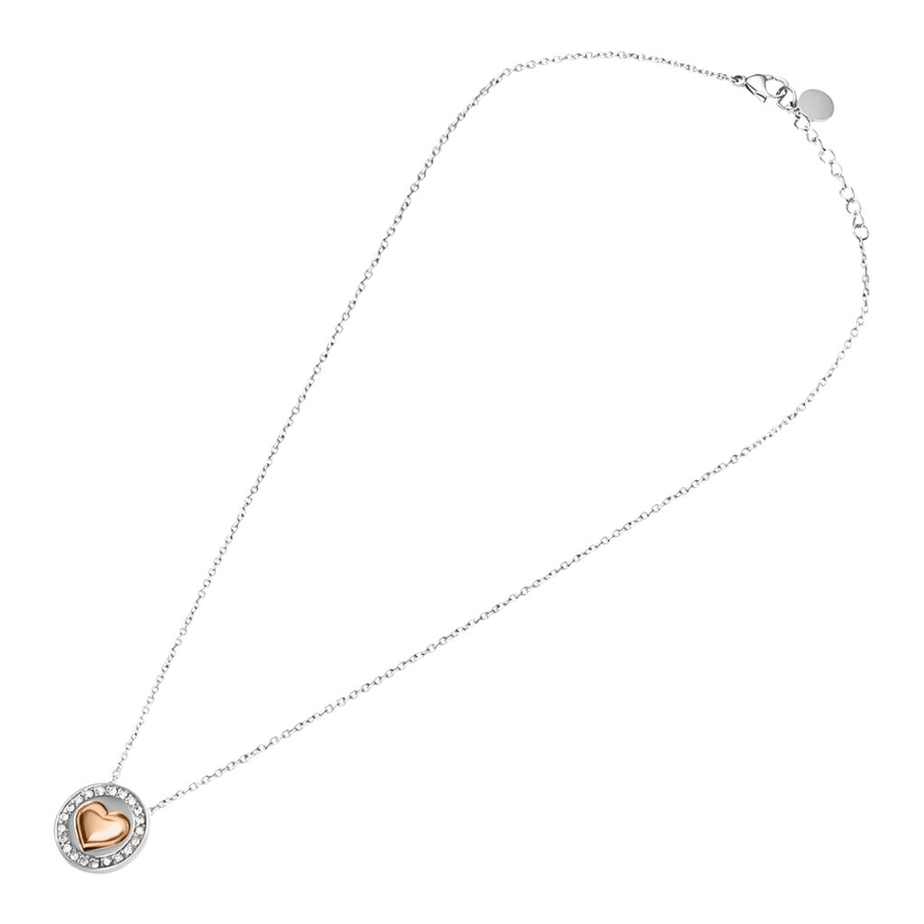 Collana Lady Chic Acciaio Rosa Cristallo - Collane Donna | Stroili