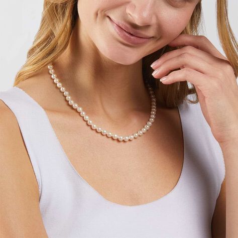 Collana Gabrielle Oro Giallo Perla D'Acqua Dolce - Collane Donna | Stroili