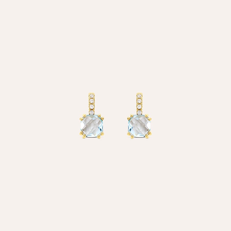 Orecchini Lobo Punto Luce Am&eacute;lie Oro Giallo Topazio Cubic Zirconia - Orecchini a Lobo Donna | Stroili