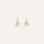 Orecchini Lobo Punto Luce Am&eacute;lie Oro Giallo Topazio Cubic Zirconia
