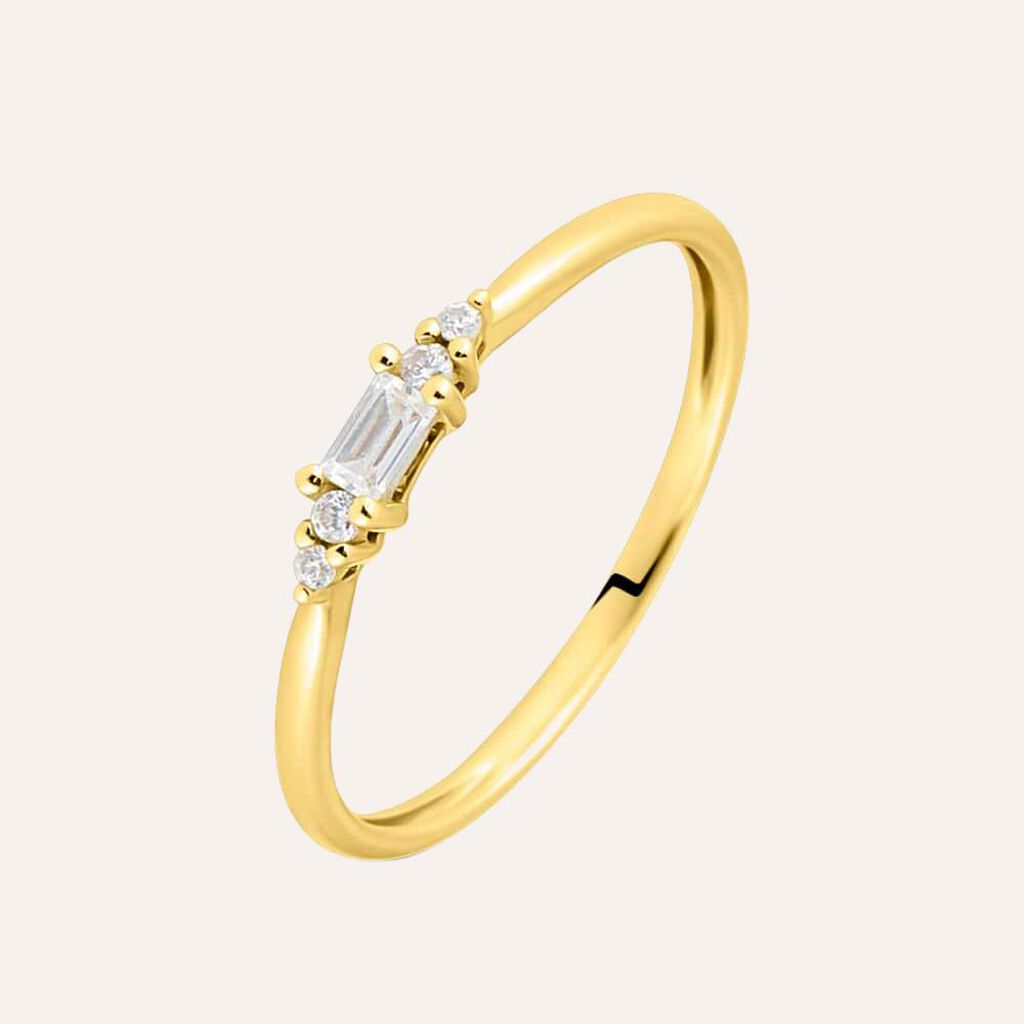 Anello Fantasia Claire Oro Giallo Cubic Zirconia