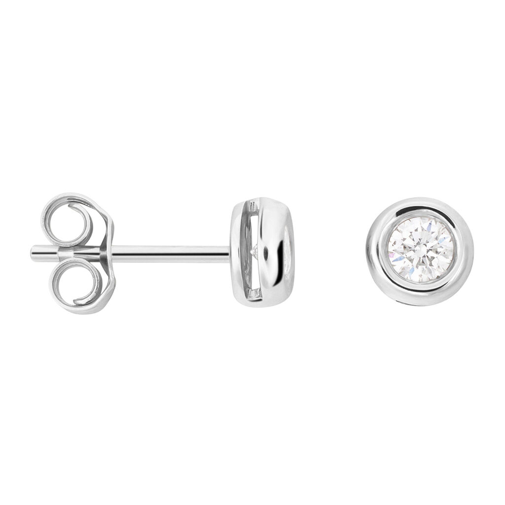 Orecchini Lobo Punto Luce Firmamenti Oro Bianco Diamante - Orecchini a Lobo Donna | Stroili