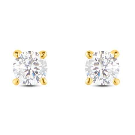Orecchini Lobo Punto Luce Claire Oro Giallo Cubic Zirconia - Orecchini a Lobo Donna | Stroili
