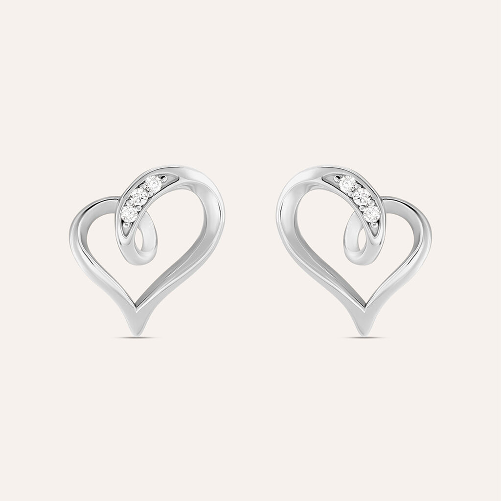 Orecchini Lobo Silver Shine Argento Rodiato Cubic Zirconia