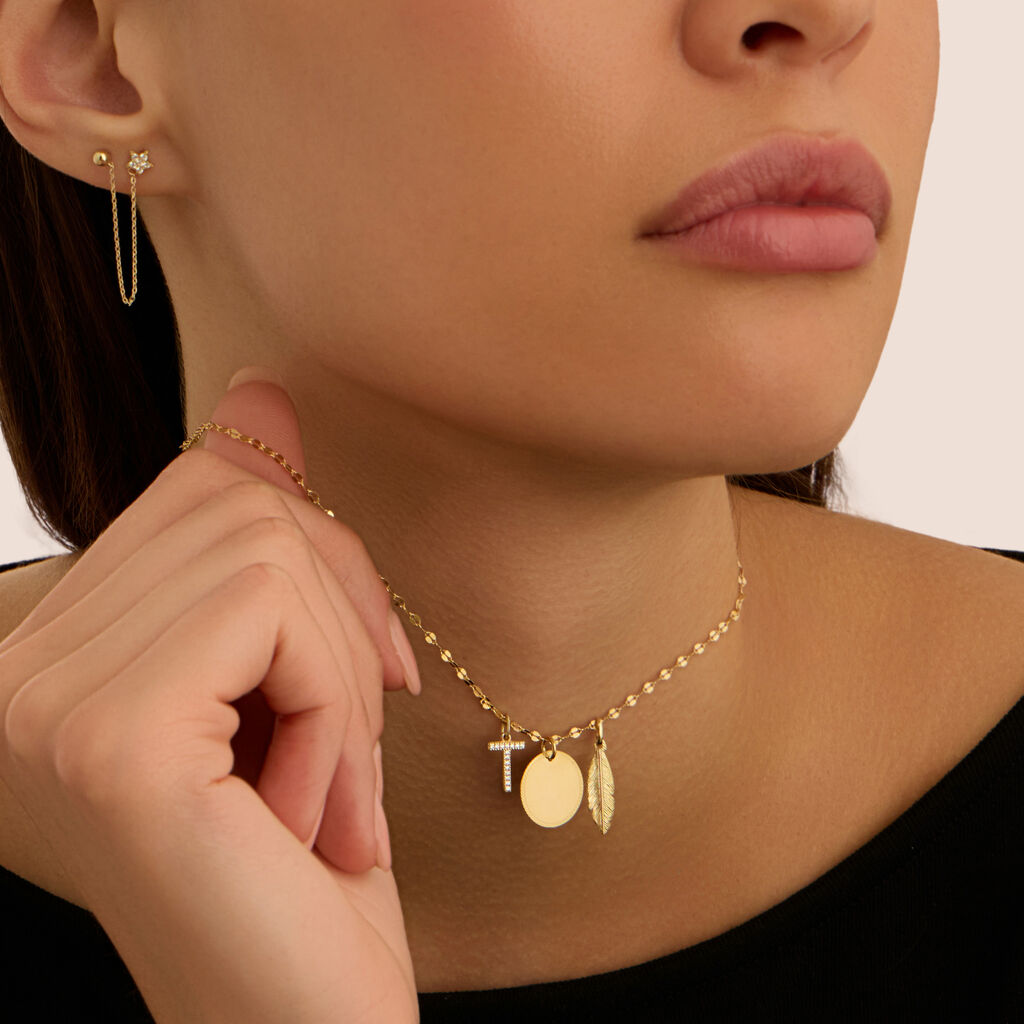 Ear Cuff Bon Ton Oro Giallo Cubic Zirconia