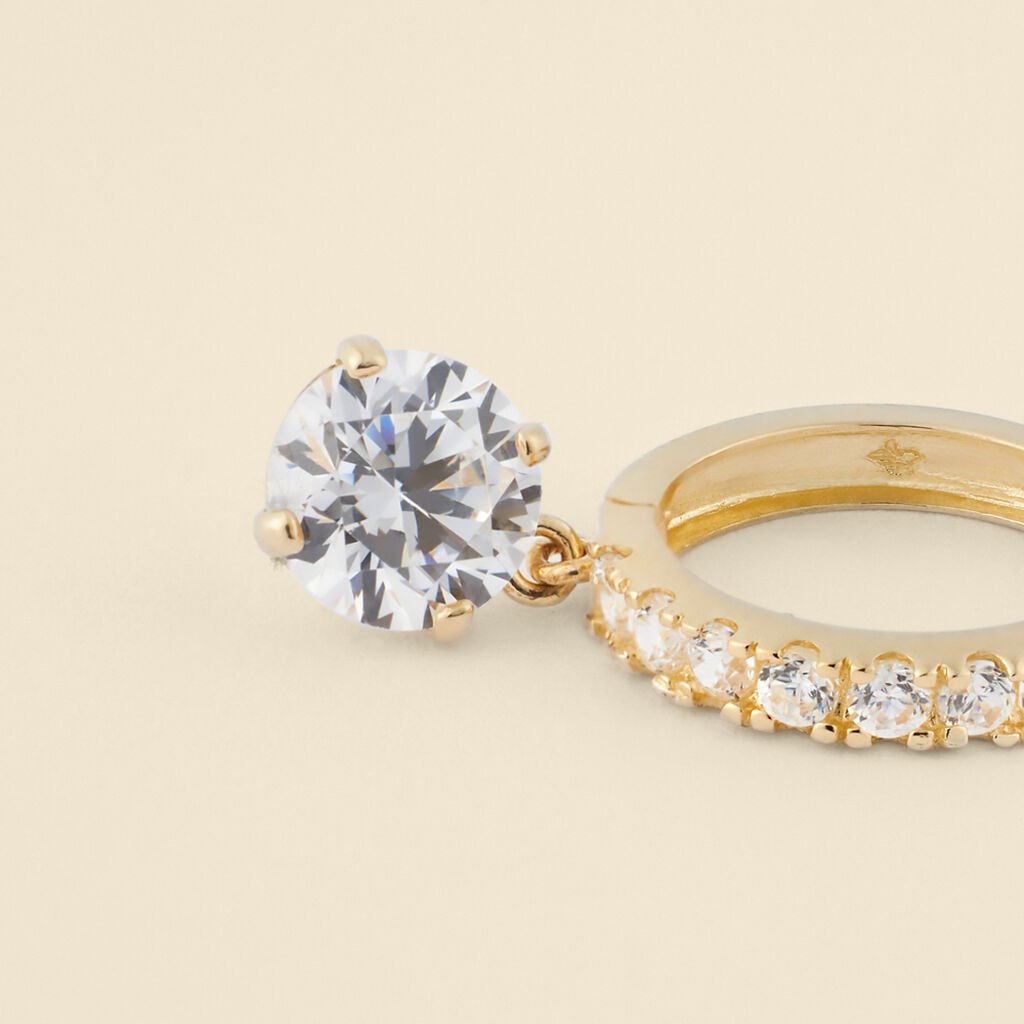 Orecchini A Cerchio Toujours Oro Giallo Cubic Zirconia - Orecchini a Cerchio Donna | Stroili