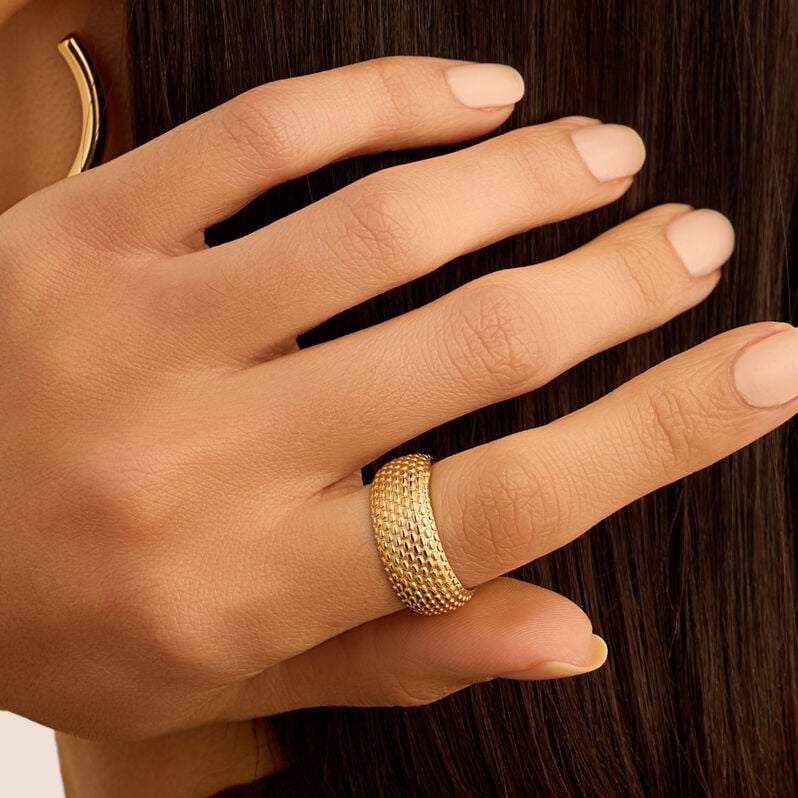 Anello Fascia Radiance Acciaio Dorato - Anelli Donna | Stroili