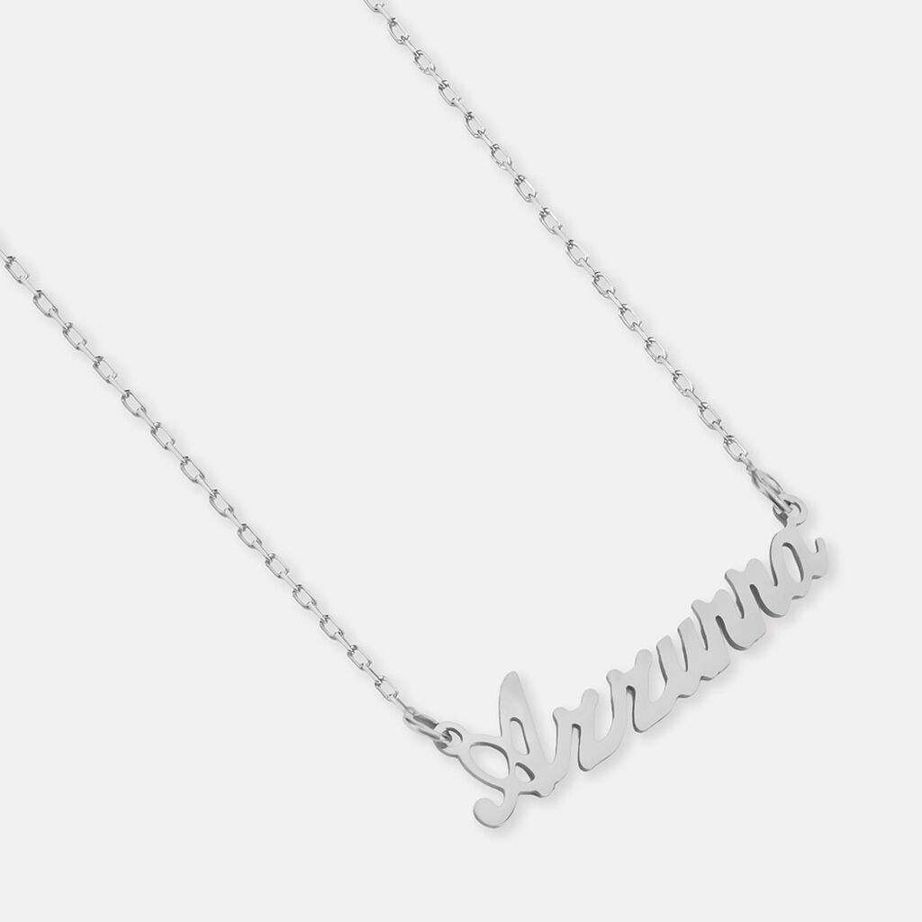 Collana Azzurra Gold Names Oro Bianco