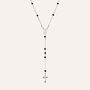 Collana Rosario Silver Collection Argento Rodiato Cristallo