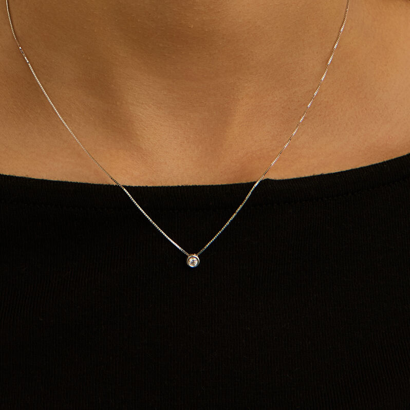 Collana Punto Luce Firmamenti Oro Bianco Diamante - Collane Punto Luce Donna | Stroili