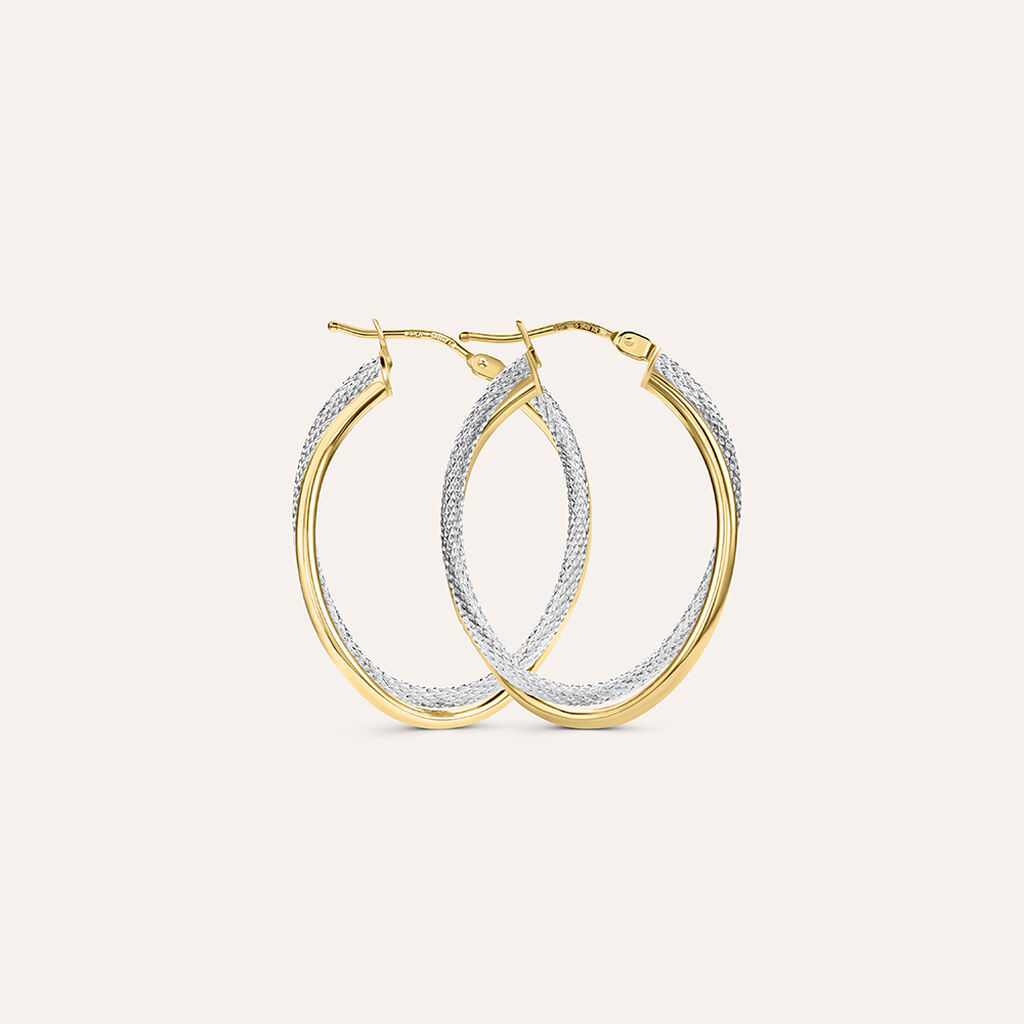 Orecchini A Cerchio Gold Essence Oro Bicolore - Orecchini a Cerchio Donna | Stroili