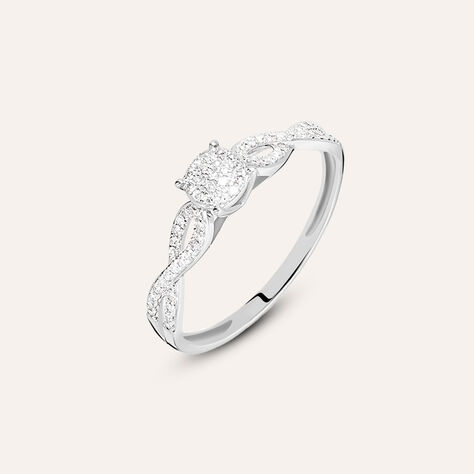 Anello Solitario Sophia Oro Bianco Diamante - Anelli con Pietre Donna | Stroili