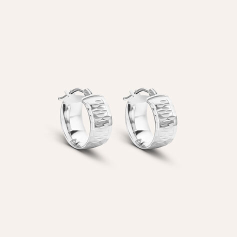 Orecchini A Cerchio Golden Lover Oro Bianco - Orecchini a Cerchio Donna | Stroili