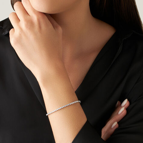 Bracciale Tennis Claire Oro Bianco Cubic Zirconia - Bracciali Tennis Donna | Stroili