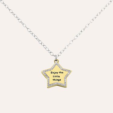 Collana Lady Message Acciaio Bicolore Philosophy e Cristalli