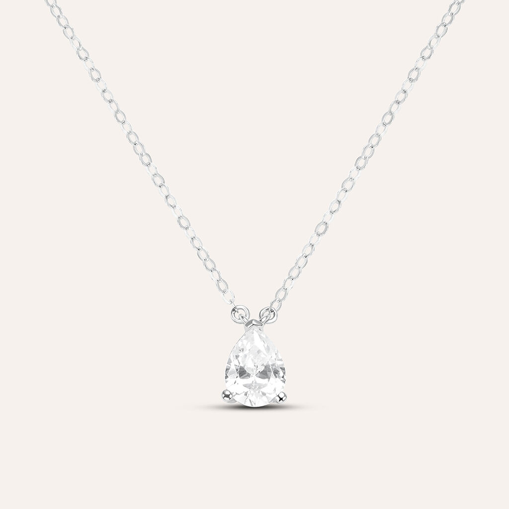 Collana Punto Luce Silver Elegance Argento Rodiato Cubic Zirconia