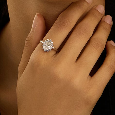 Anello Fantasia Diamade Oro Bianco Diamante Lab-Grown - Anelli con Pietre Donna | Stroili
