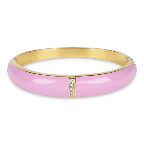 Bangle Lady Sweet Acciaio Dorato Cristallo - Bracciali Rigidi Donna | Stroili