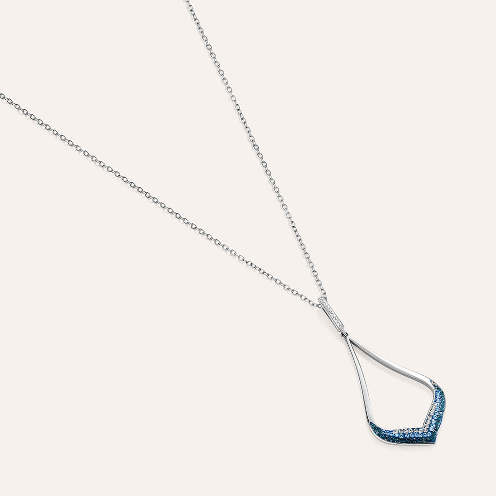 Collana Aura Acciaio Cristallo