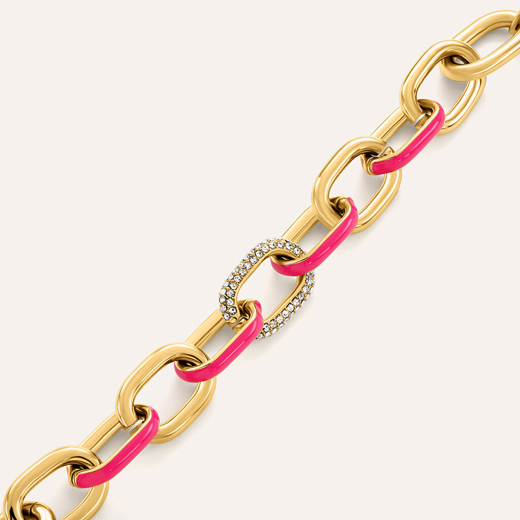Bracciale Catena Lady Sweet Acciaio Dorato Cristallo - Bracciali Donna | Stroili