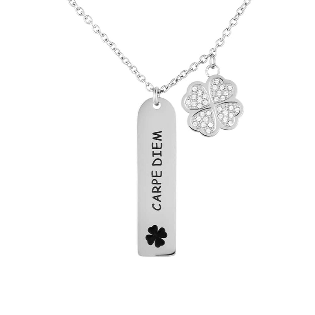 Collana Lady Message Acciaio Cristallo - Collane Donna | Stroili
