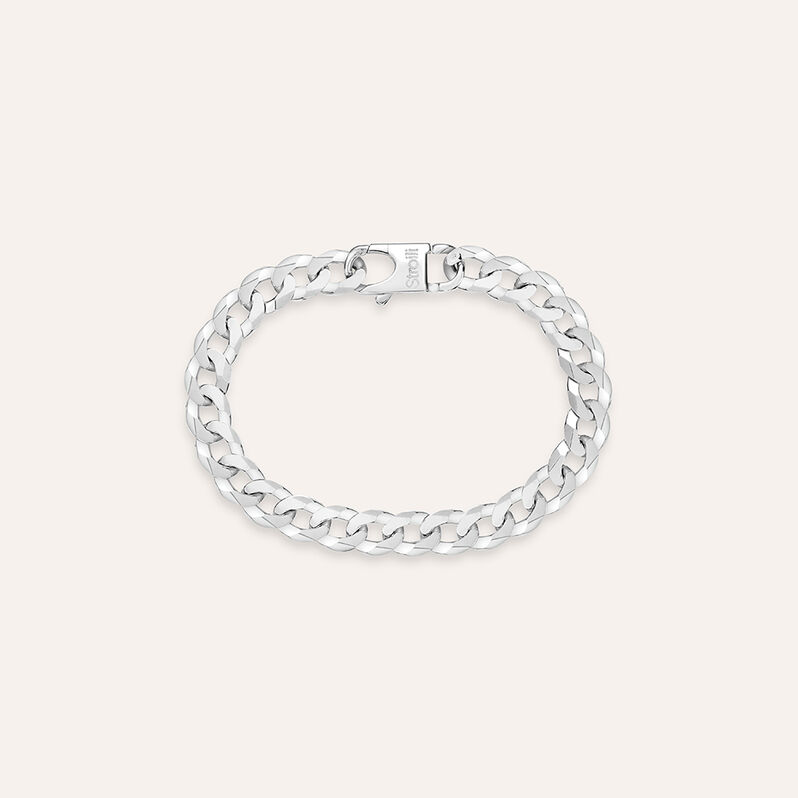 Bracciale Catena Gentleman Argento Rodiato - Bracciali Uomo | Stroili