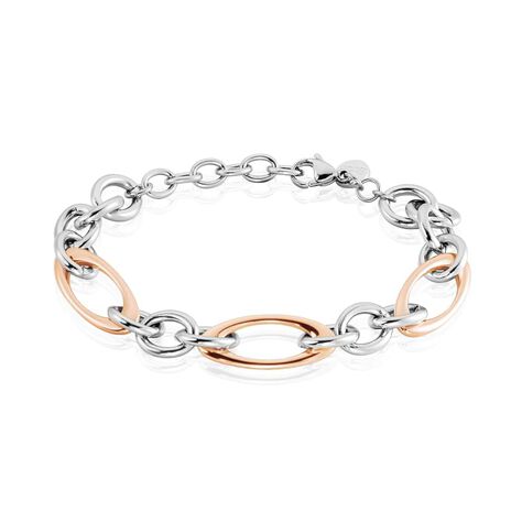 Bracciale Catena Lady Code Acciaio Bicolore Bianco / Rosa - Bracciali Donna | Stroili