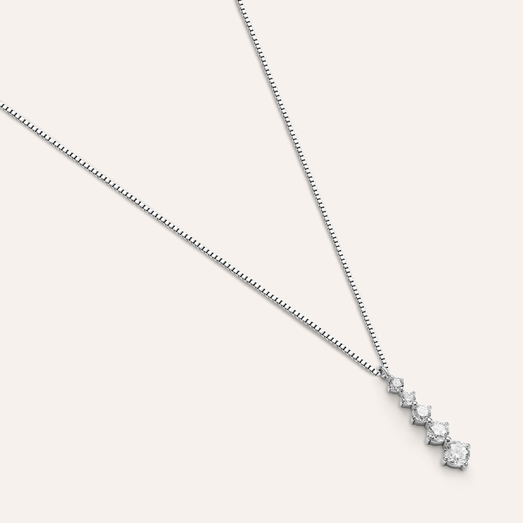 Collana Claire Oro Bianco Cubic Zirconia - Gioielli Donna | Stroili