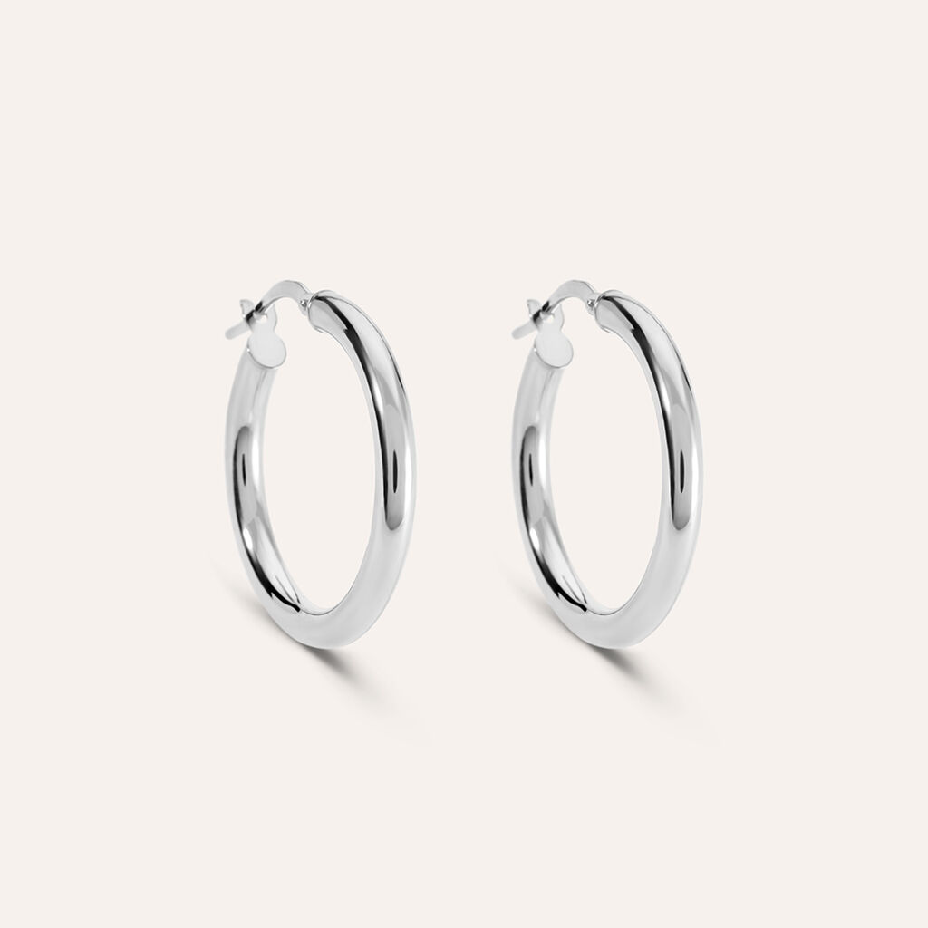 Orecchini A Cerchio Toujours Oro Bianco