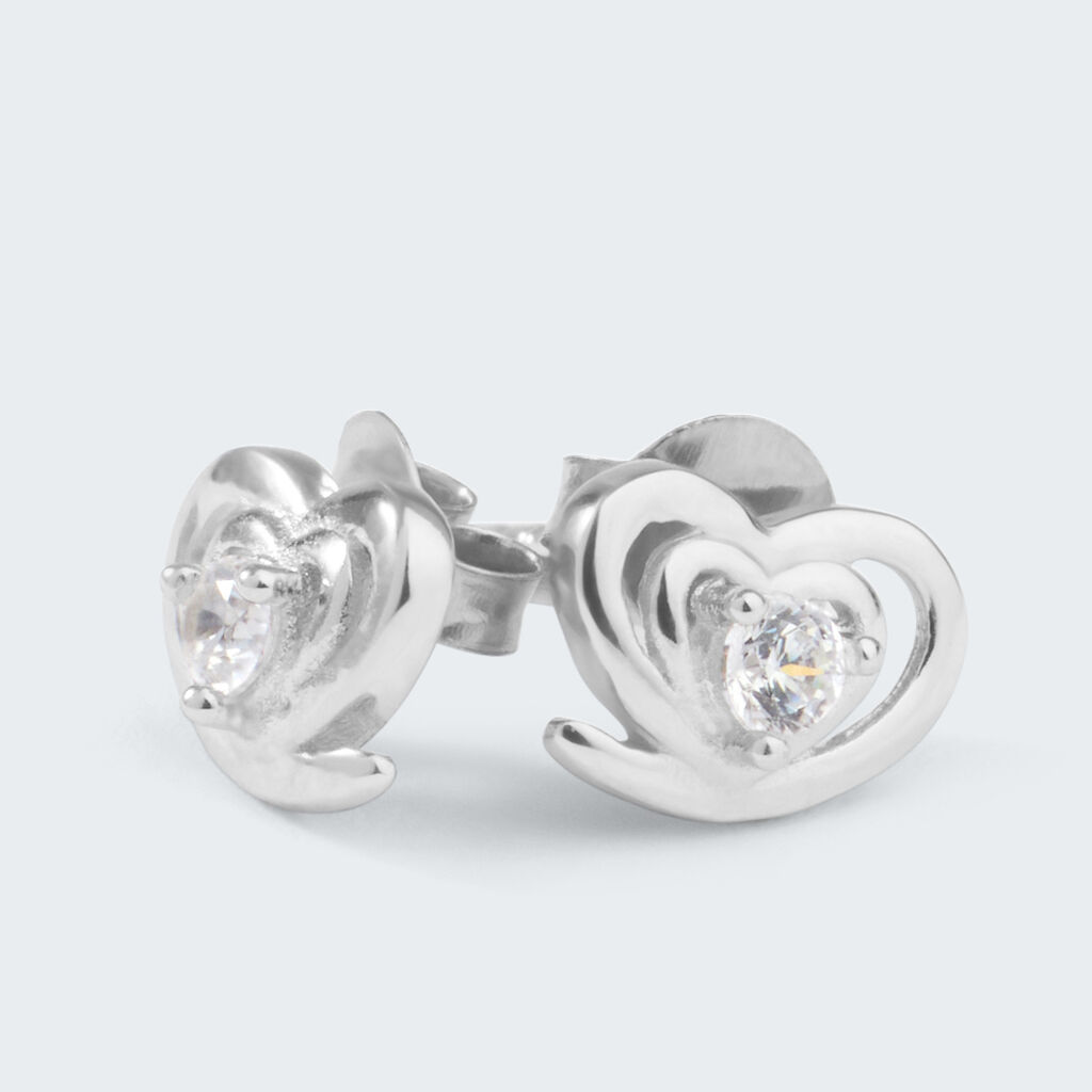 Orecchini Lobo Silver Elegance Argento Rodiato Cubic Zirconia - Orecchini a Lobo Donna | Stroili