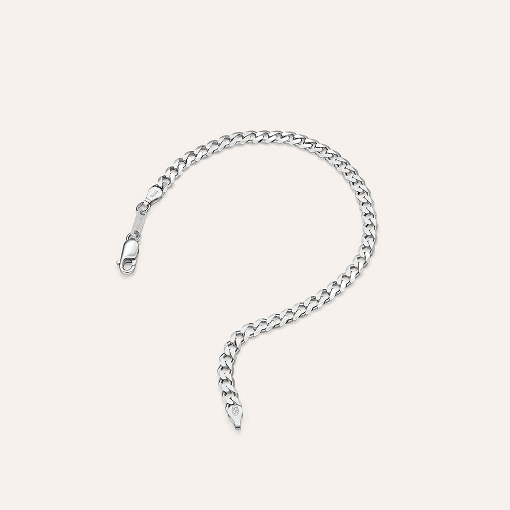 Bracciale Catena Gentleman Argento Rodiato