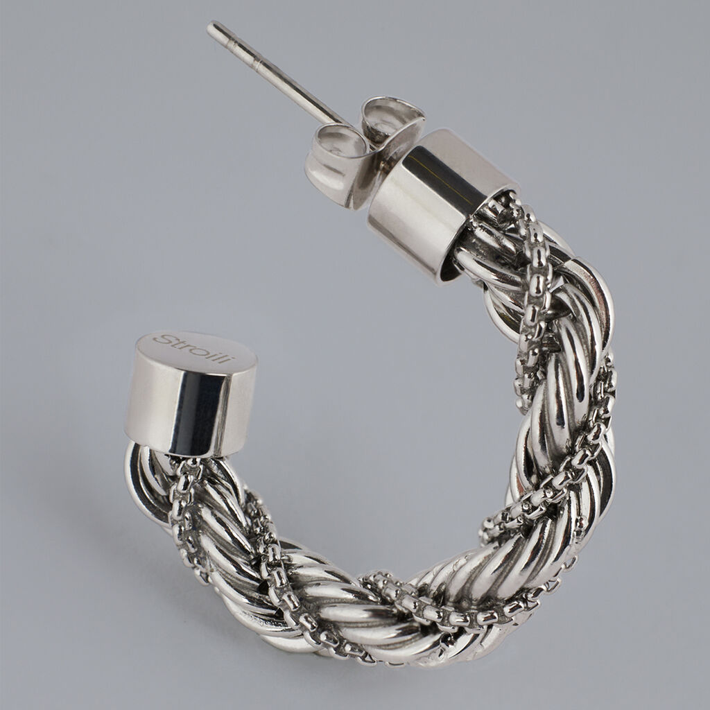 Orecchini A Cerchio Moonlight Acciaio