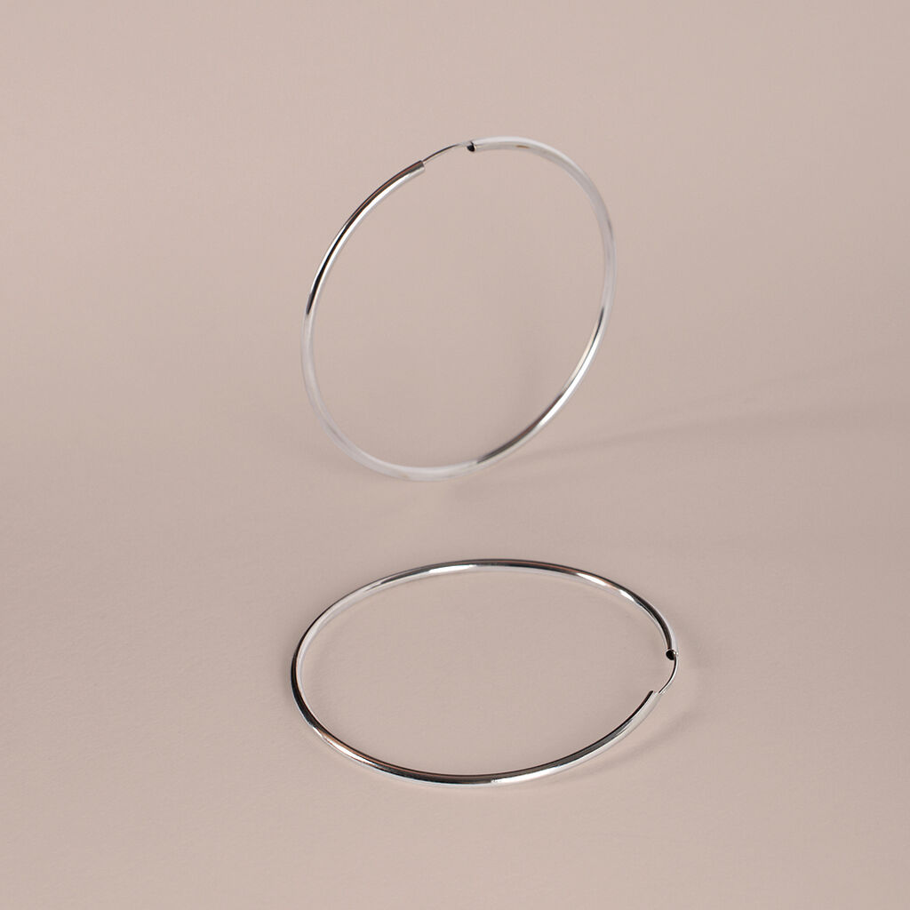 Orecchini A Cerchio Toujours Oro Bianco